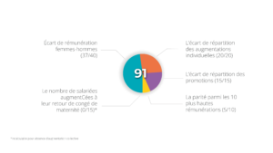 Répartition des points obtenus par LS SERVICE à l'Index d'égalité hommes-femmes